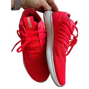 Womens Puma Bright pink/peach running shoes size 6.5